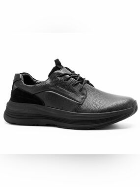 Men's Orthopedic Leather Dress Walking Shoes Non-Slip Shoes Black Sneakers Sz 12